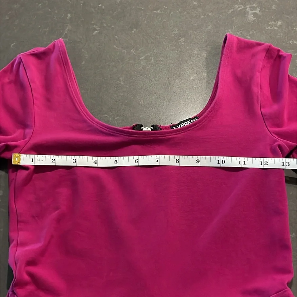 Express Long Sleeve Peplum Top Small - Picture 4 of 14